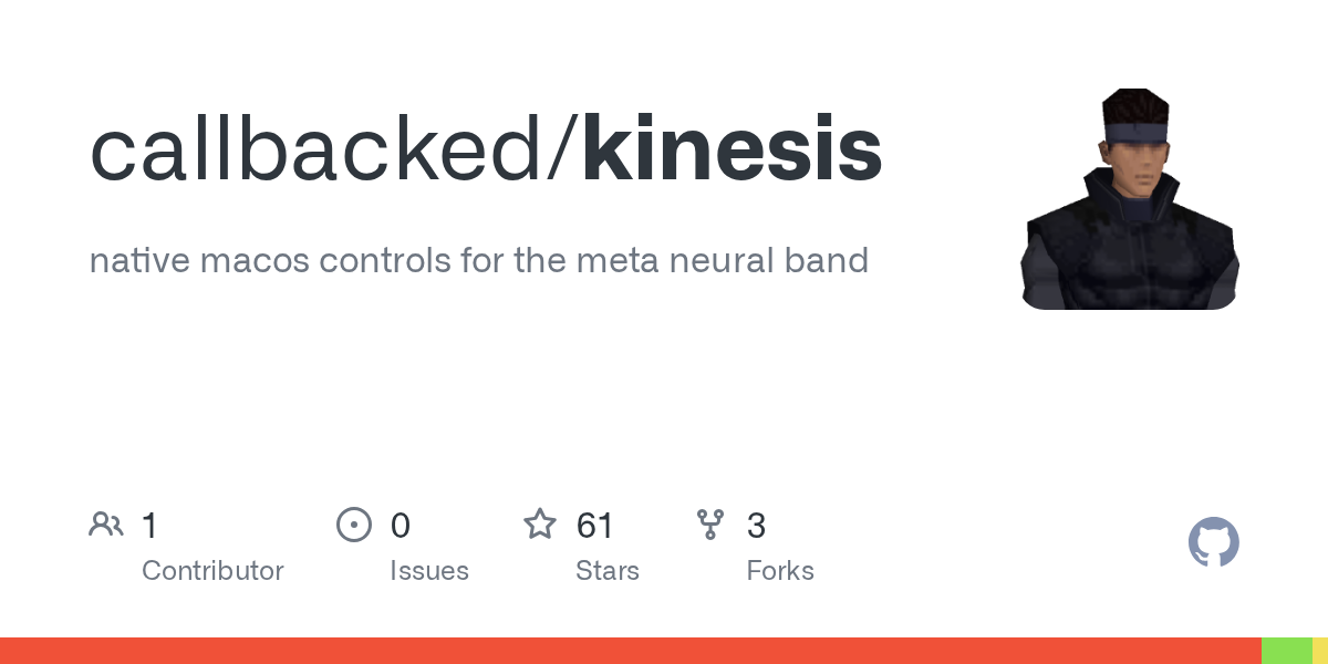 Kinesis：用Meta Neural Band控制Mac的个人项目