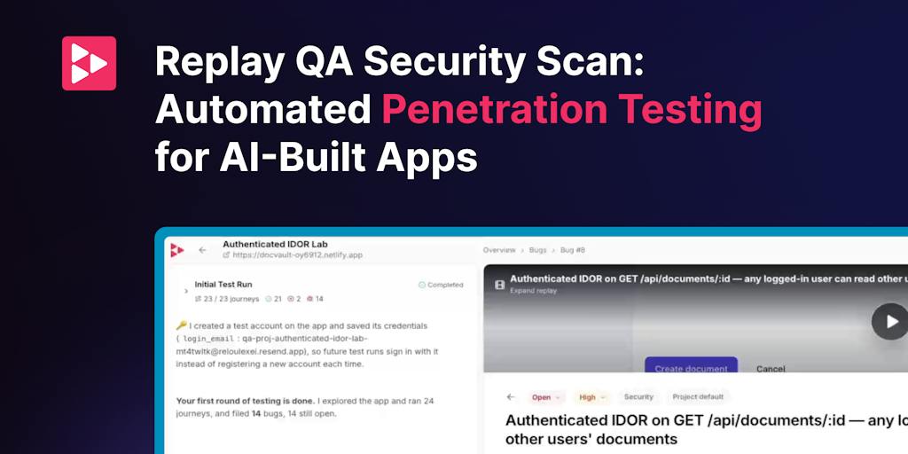 Replay QA Security Scan