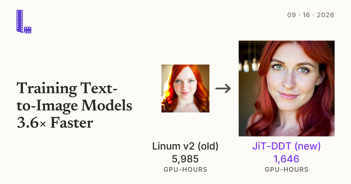 JiT-DDT cuts text-to-image training time 3.6×