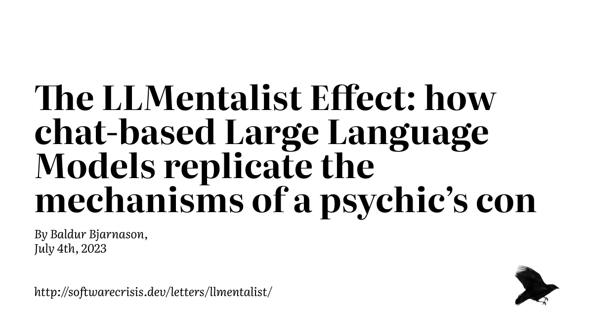 Chat-Based LLMs Replicate the Mechanisms of a Psychic's Con