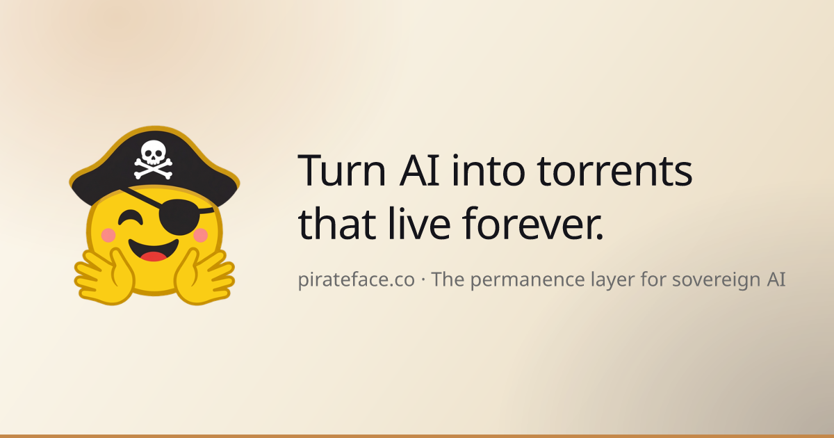 Pirate Face Mirrors Open Models as Torrents
