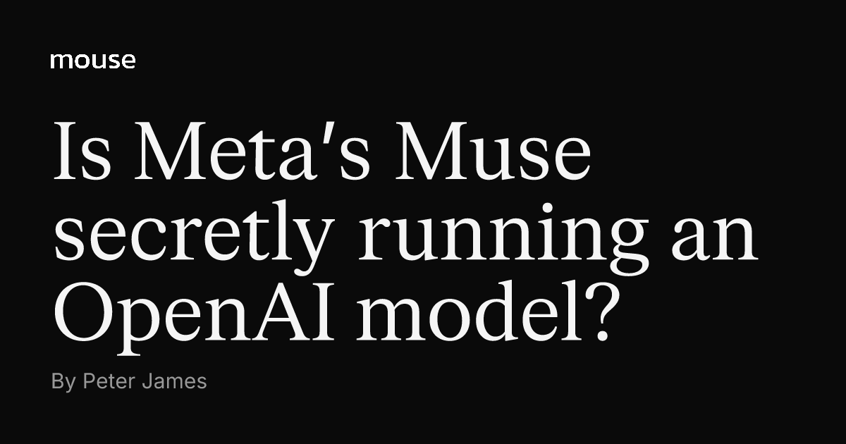 Meta的Muse疑似使用OpenAI模型muse-special