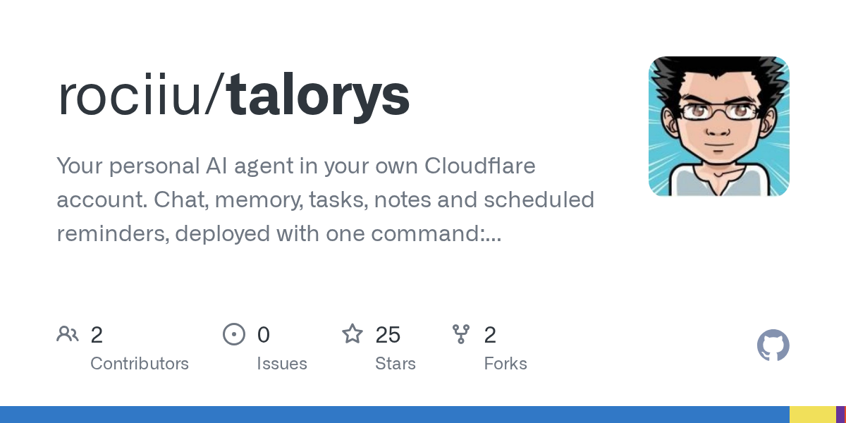 Talorys：Cloudflare 免费层上的自托管个人 AI 代理