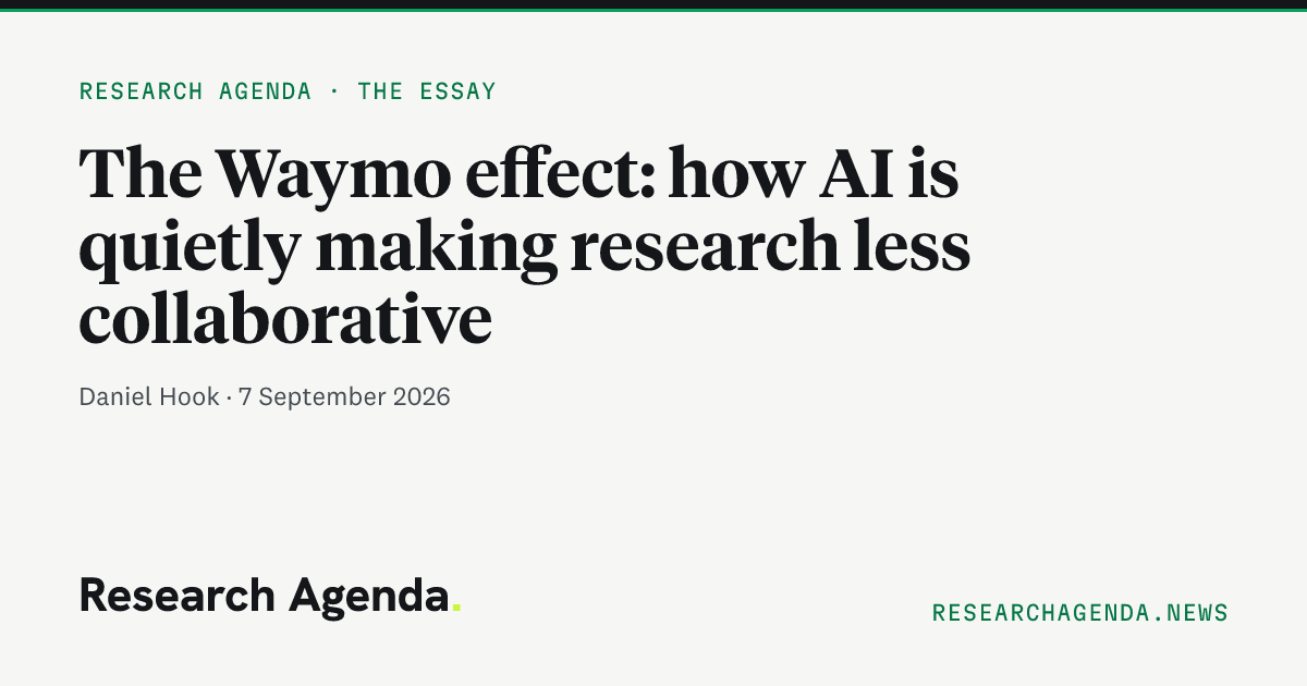The Waymo Effect: Research Becomes Less Collaborative