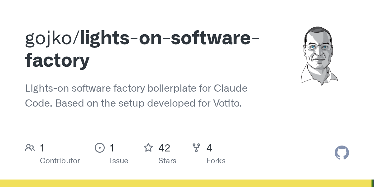 Lights-on software factory boilerplate