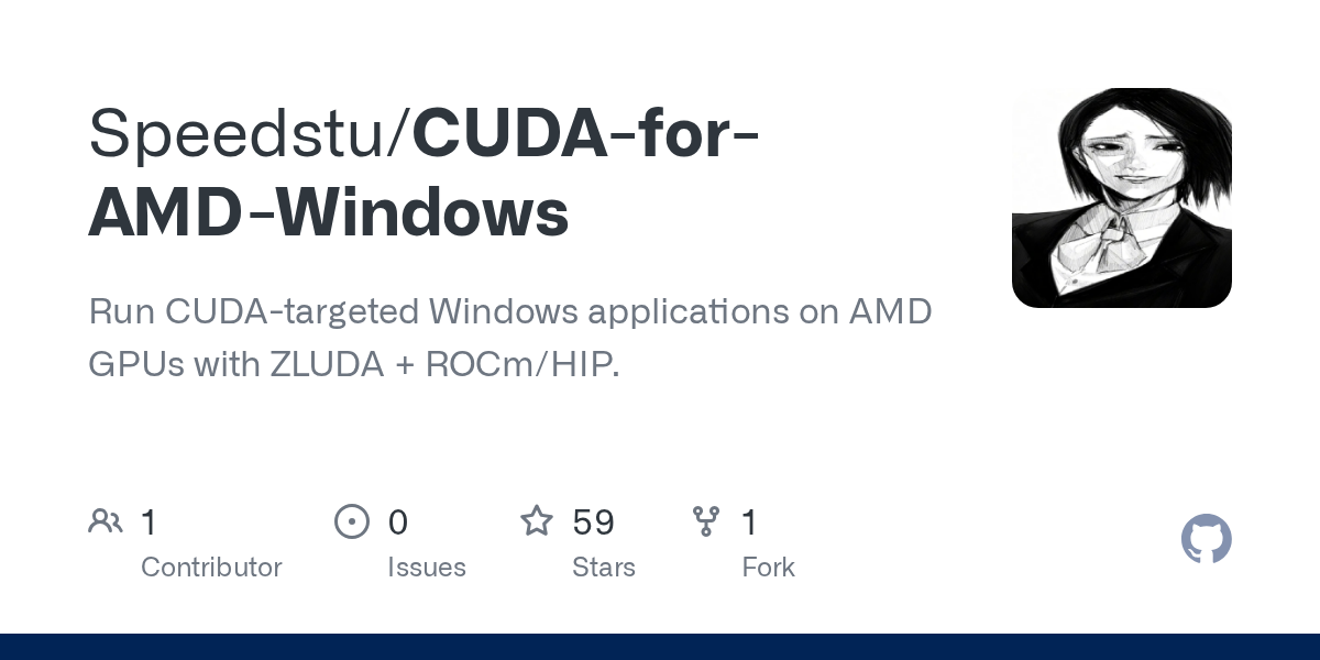 Run CUDA apps on AMD GPUs in Windows with ZLUDA